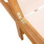 Tumbonas 2 unidades madera maciza de acacia y textileno crema von , Liegen - Ref: Foro24-3279248, Preis: 314,02 €, Rabatt: %