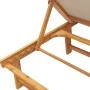 Tumbonas 2 uds con mesa madera maciza acacia y textileno taupe by , Loungers - Ref: Foro24-3279255, Price: 353,07 €, Discount: %
