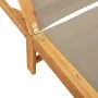 Tumbonas 2 uds con mesa madera maciza acacia y textileno taupe by , Loungers - Ref: Foro24-3279255, Price: 353,07 €, Discount: %