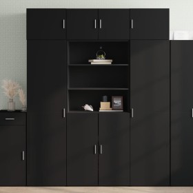 Aparador alto madera de ingeniería negro 80x42,5x185 cm de , Aparadores - Ref: Foro24-3281379, Precio: 212,14 €, Descuento: %