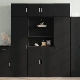 Hoher schwarzer Schrank aus Holzwerkstoff 80x42,5x185 cm. von , Sideboards - Ref: Foro24-3281379, Preis: 219,53 €, Rabatt: %