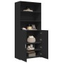 Hoher schwarzer Schrank aus Holzwerkstoff 80x42,5x185 cm. von , Sideboards - Ref: Foro24-3281379, Preis: 212,14 €, Rabatt: %