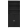Aparador alto madera de ingeniería negro 80x42,5x185 cm by , Sideboards - Ref: Foro24-3281379, Price: 208,28 €, Discount: %