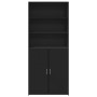 Hoher schwarzer Schrank aus Holzwerkstoff 80x42,5x185 cm. von , Sideboards - Ref: Foro24-3281379, Preis: 212,14 €, Rabatt: %