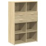 Aparador de madera de ingeniería roble Sonoma 80x42,5x124 cm de , Aparadores - Ref: Foro24-3281387, Precio: 131,43 €, Descuen...