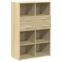 Ingenieurholz-Sideboard Eiche Sonoma 80x42,5x124 cm von , Sideboards - Ref: Foro24-3281387, Preis: 129,71 €, Rabatt: %