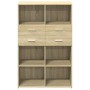 Aparador de madera de ingeniería roble Sonoma 80x42,5x124 cm de , Aparadores - Ref: Foro24-3281387, Precio: 131,43 €, Descuen...