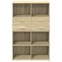 Ingenieurholz-Sideboard Eiche Sonoma 80x42,5x124 cm von , Sideboards - Ref: Foro24-3281387, Preis: 129,71 €, Rabatt: %