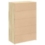 Aparador de madera de ingeniería roble Sonoma 80x42,5x124 cm de , Aparadores - Ref: Foro24-3281387, Precio: 131,43 €, Descuen...