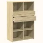 Aparador de madera de ingeniería roble Sonoma 80x42,5x124 cm by , Sideboards - Ref: Foro24-3281387, Price: 129,71 €, Discount: %