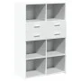 Aparador de madera de ingeniería blanco 80x42,5x124 cm de , Aparadores - Ref: Foro24-3281385, Precio: 123,09 €, Descuento: %