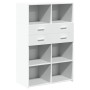 Aparador de madera de ingeniería blanco 80x42,5x124 cm by , Sideboards - Ref: Foro24-3281385, Price: 124,62 €, Discount: %