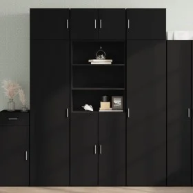 Hoher schwarzer Schrank aus Spanplatte, 70x42,5x185 cm. von , Sideboards - Ref: Foro24-3281372, Preis: 176,13 €, Rabatt: %