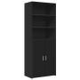 Aparador alto madera de ingeniería negro 70x42,5x185 cm de , Aparadores - Ref: Foro24-3281372, Precio: 179,06 €