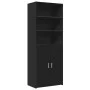 Aparador alto madera de ingeniería negro 70x42,5x185 cm de , Aparadores - Ref: Foro24-3281372, Precio: 176,10 €, Descuento: %