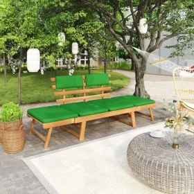 Garden bench with cushions 2 in 1 190 cm solid acacia wood by vidaXL, garden benches - Ref: Foro24-312121, Price: 244,18 €, D...