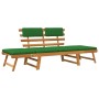 Banco de jardín con cojines 2 en 1 190 cm madera maciza acacia de vidaXL, Bancos de jardín - Ref: Foro24-312121, Precio: 248,...