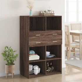 Ingenieurholz-Sideboard in Eichenbraun 80x42,5x124 cm von , Sideboards - Ref: Foro24-3281391, Preis: 128,77 €, Rabatt: %