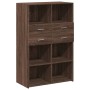 Aparador de madera de ingeniería marrón roble 80x42,5x124 cm by , Sideboards - Ref: Foro24-3281391, Price: 130,43 €, Discount: %