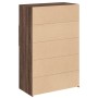 Aparador de madera de ingeniería marrón roble 80x42,5x124 cm by , Sideboards - Ref: Foro24-3281391, Price: 130,43 €, Discount: %
