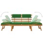 Banco de jardín con cojines 2 en 1 190 cm madera maciza acacia de vidaXL, Bancos de jardín - Ref: Foro24-312121, Precio: 248,...