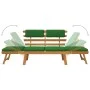 Garden bench with cushions 2 in 1 190 cm solid acacia wood by vidaXL, garden benches - Ref: Foro24-312121, Price: 244,18 €, D...