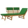 Garden bench with cushions 2 in 1 190 cm solid acacia wood by vidaXL, garden benches - Ref: Foro24-312121, Price: 244,18 €, D...