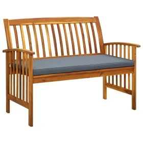 Garden bench with cushions 119 cm solid acacia wood by vidaXL, garden benches - Ref: Foro24-312133, Price: 135,37 €, Discount: %