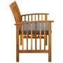 Banco de jardín con cojines 119 cm madera maciza de acacia de vidaXL, Bancos de jardín - Ref: Foro24-312133, Precio: 135,37 €...