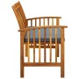 Garden bench with cushions 119 cm solid acacia wood by vidaXL, garden benches - Ref: Foro24-312133, Price: 136,61 €, Discount: %
