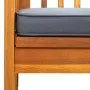 Banco de jardín con cojines 119 cm madera maciza de acacia de vidaXL, Bancos de jardín - Ref: Foro24-312133, Precio: 135,37 €...