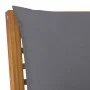 Banco de jardín madera de acacia y cojines gris oscuro 114,5 cm von vidaXL, Modulare Sofas für den Außenbereich - Ref: Foro24...