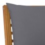 Banco de jardín madera de acacia y cojines gris oscuro 114,5 cm by vidaXL, Modular outdoor sofas - Ref: Foro24-311839, Price:...