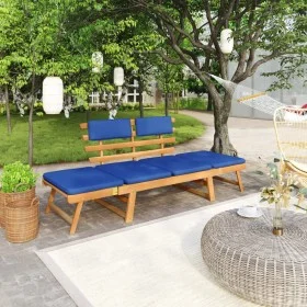 Banco de jardín con cojines 2 en 1 190 cm madera maciza acacia von vidaXL, Gartenbänke - Ref: Foro24-312120, Preis: 217,27 €,...