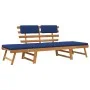 Banco de jardín con cojines 2 en 1 190 cm madera maciza acacia von vidaXL, Gartenbänke - Ref: Foro24-312120, Preis: 217,27 €,...