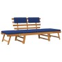 Banco de jardín con cojines 2 en 1 190 cm madera maciza acacia de vidaXL, Bancos de jardín - Ref: Foro24-312120, Precio: 221,...