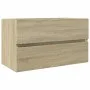Set de mueble de baño 2 piezas cerámica y madera de ingeniería de , Tocadores de baño - Ref: Foro24-3307663, Precio: 225,04 €...