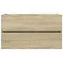 Set de mueble de baño 2 piezas cerámica y madera de ingeniería de , Tocadores de baño - Ref: Foro24-3307663, Precio: 225,04 €...