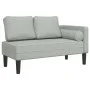 Sofá diván con cojines terciopelo gris claro by , Daybeds - Ref: Foro24-4007571, Price: 141,46 €, Discount: %