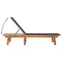 Tumbona de madera maciza de acacia y textileno azul by , Loungers - Ref: Foro24-4008414, Price: 170,91 €, Discount: %