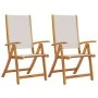 Sillas de jardín plegables 2 uds madera maciza acacia textileno de , Sillas de jardín - Ref: Foro24-4008421, Precio: 151,89 €...