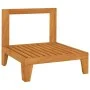 Mittelsofa mit dunkelgrauen Akazienholzkissen von vidaXL, Modulare Sofas für den Außenbereich - Ref: Foro24-312151, Preis: 15...