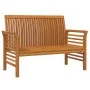 Garden bench with cream white cushions solid acacia wood by vidaXL, garden benches - Ref: Foro24-312139, Price: 198,32 €, Dis...