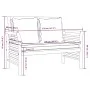 Garden bench with cream white cushions solid acacia wood by vidaXL, garden benches - Ref: Foro24-312139, Price: 198,32 €, Dis...