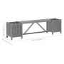 Gartenbank mit 2 Pflanzkästen aus grauem Akazienholz, 150 cm. von vidaXL, Gartenbänke - Ref: Foro24-311823, Preis: 99,72 €, R...