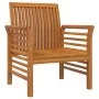 Sillones con cojines blanco crema 2 uds madera maciza de acacia de vidaXL, Sillas de jardín - Ref: Foro24-312137, Precio: 239...