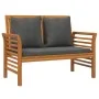 2-teiliges Gartenmöbel mit dunkelgrauen Massivholzkissen von vidaXL, Gartensets - Ref: Foro24-312142, Preis: 239,58 €, Rabatt: %