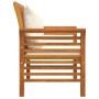 Sessel mit cremeweißen Kissen, 2 Stück aus massivem Akazienholz von vidaXL, Gartenstühle - Ref: Foro24-312137, Preis: 261,87 ...