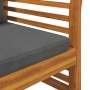 2-teiliges Gartenmöbel mit dunkelgrauen Massivholzkissen von vidaXL, Gartensets - Ref: Foro24-312142, Preis: 243,55 €, Rabatt: %