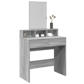 Tocador con espejo color gris Sonoma 80x41x144,5 cm by , Bedroom Dressers - Ref: Foro24-848176, Price: 101,26 €, Discount: %